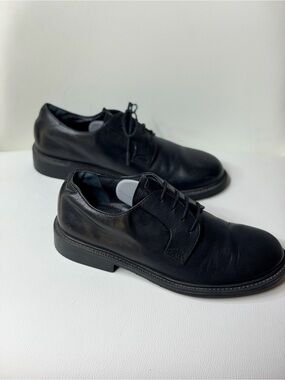 C2 by Calibrate Black Leather Derby Shoes Size 36.5